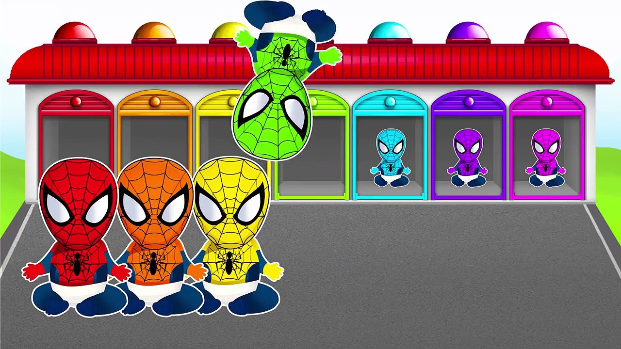 NEW BABY SPIDERMAN!!! LEARN COLORS AND NUMBERS! Video for little kids!