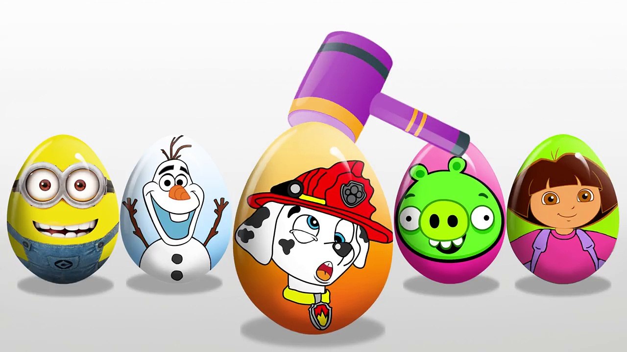 NEW THOMAS the TRAIN! DORA! OLAF! LEARN COLORS! Surprise Eggs! Video for kids!