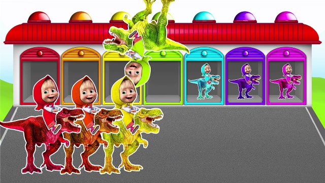 WOW! DINOSAUR with MASHA and the BEAR!!! LEARN COLORS AND NUMBERS! Video for kids and toddlers!