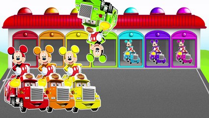 WOW! MICKEY MOUSE and McQueen Truck!!! LEARN COLORS AND NUMBERS! Video for kids and toddlers!