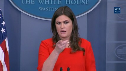 Sarah Sanders Denies Trump Said What He Said