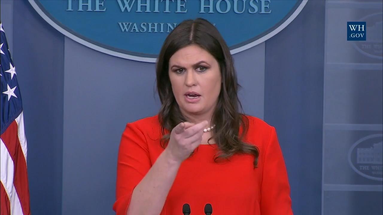 Sarah Sanders Denies Trump Said What He Said