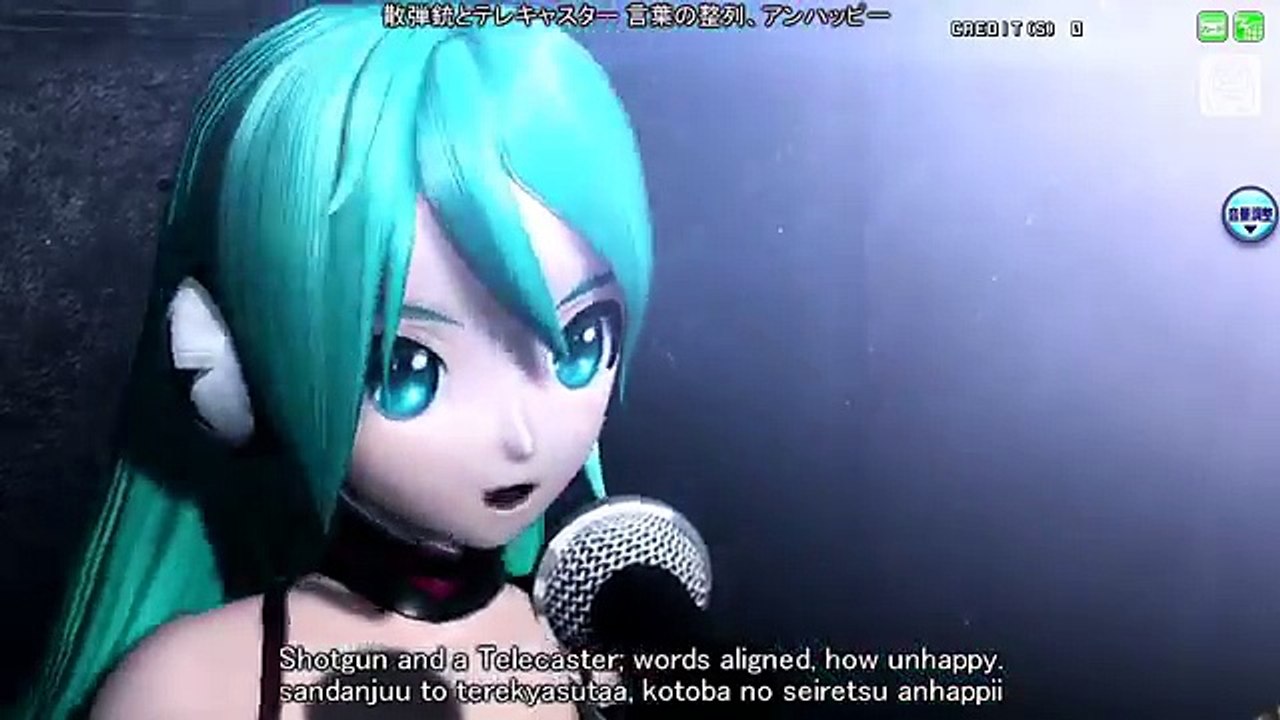 Miku-Rin-Luka-Unhappy-Refrain-Hatsune-Miku-DIVA-Arcade-English-lyrics-Romaji-sub