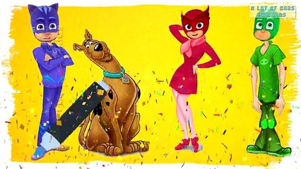 PJ Masks Transforms into Scooby Doo Charers | Learn Colors Learning Videos for Toddlers
