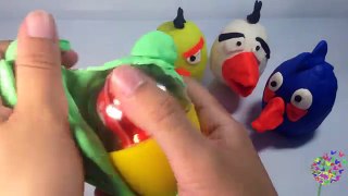 Learn Colors With Play Doh Angry Birds Surprise Eggs - Drawing And Coloring Angry Birds Egg