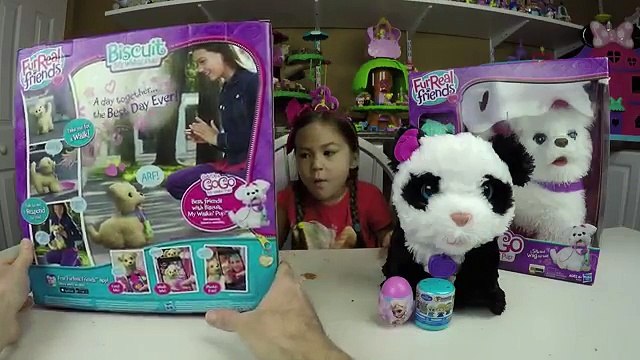 CUTEST PUPPIES FurReal Friends Puppy Dogs Walking Pups Pets + Disney Frozen Surprise Eggs Kids Toys