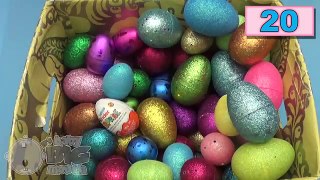 NEW Huge 101 Sparkle Glitter Surprise Egg Opening! Kinder Surprise Disney Minnie Mouse Batman!