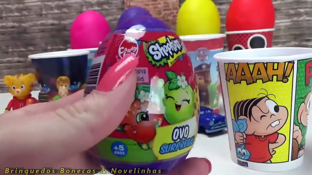 Patrulha Canina Copos Surpresas Masha Bolinhas Massinha Play-Doh! Frozen Peppa Pig Mônica Toy