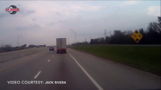 Semi Truck Rolls Over As Wrong Way Truck Crashes Directly Into The Semi