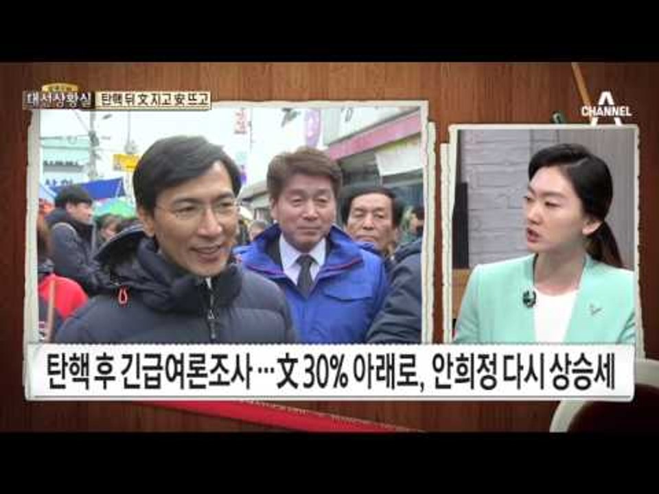 대선상황실…탄핵 뒤 문재인 지고 안희정 뜨고