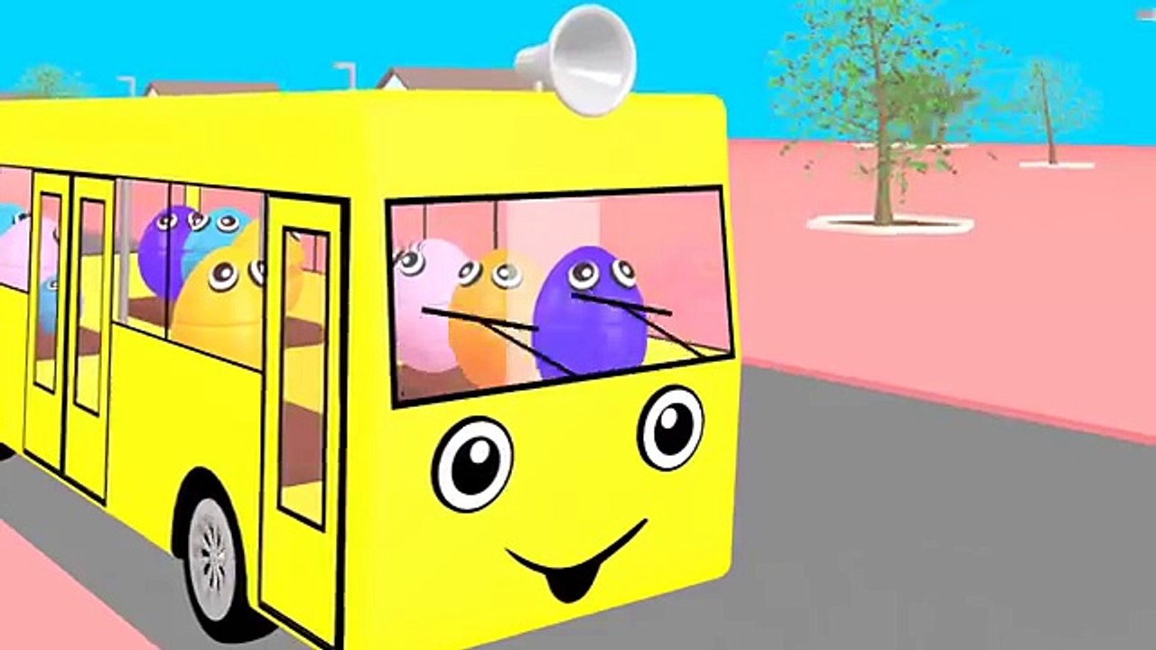 Wheels On The Bus & Finger Family | Nursery Rhymes | By Little Animated Surprise Eggs Compilations