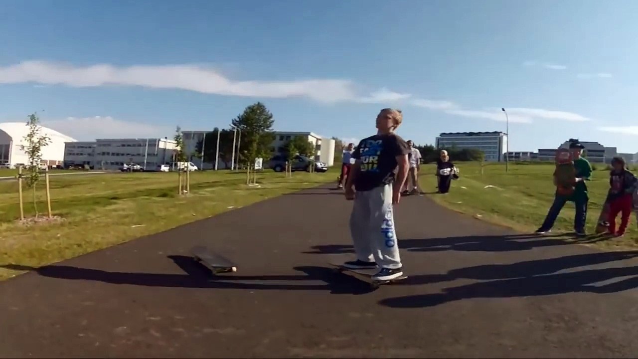 People are Awesome - Kid backflips from one skateboard to another!