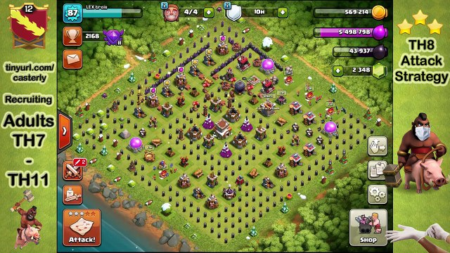 TH8 Surgical Hog Attack | Three Star War Attack Guide | TH8 Attack Strategy
