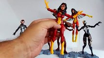 SPIDER GIRLS Marvel Legends Toy Review Juguete Revisión en Español Jonathan Acero