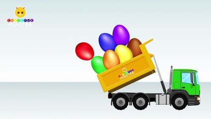 Trucks Cartoon for Children Learn Fruits Surprise Eggs Videos Collection for Kids