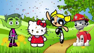 Wrong Heads Paw Patrol Teen Titan Go Hello Kitty Finger Family Song Nursery Rhymes Wrong Eyes