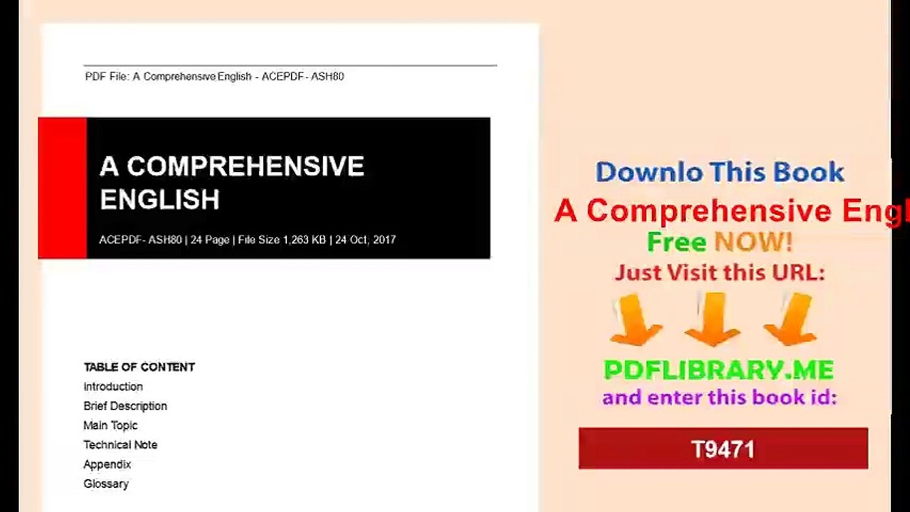 A Comprehensive English