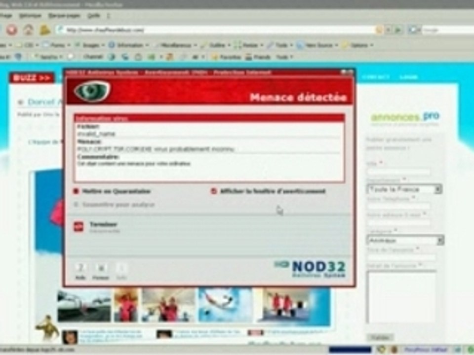 Un virus sur Chauffeur de Buzz