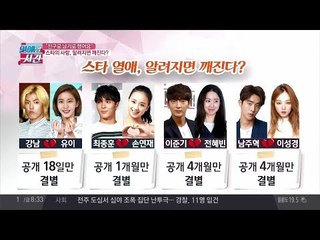 SNS 활발해지며 스타들의 연애 숨길 수 없게 돼··· 결국 깨진다?