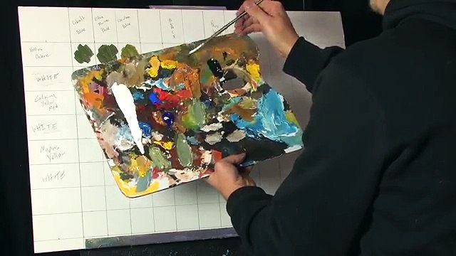 Painting Tips and Tricks, Creating A Color Mixing Chart For Landscape Greens by Tim Gagnon