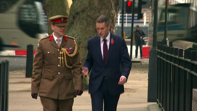 New Defence Secretary Gavin Williamson arrives at MoD
