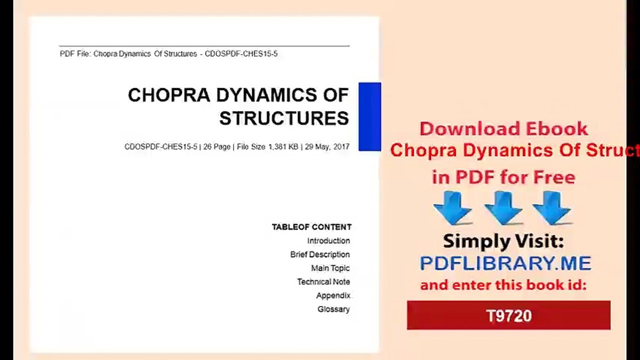 Chopra Dynamics Of Structures
