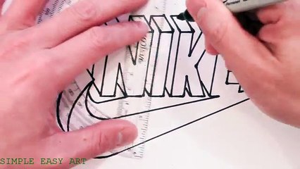 How to Draw Nike Logo in 3D - Best on Youtube