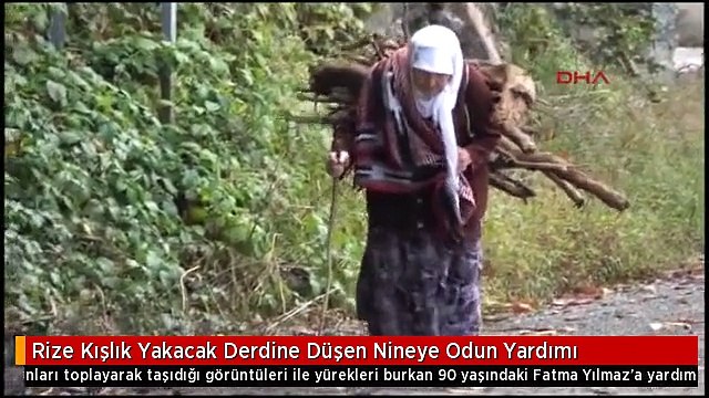 Rize Kışlık Yakacak Derdine Düşen Nineye Odun Yardımı