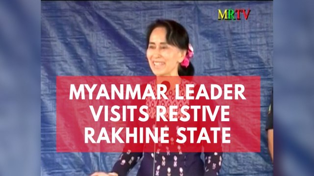 Myanmar's Aung San Suu Kyi makes first visit to violence-hit Rakhine state