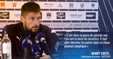 Benoît Costil face à la presse avant Rennes-Bordeaux