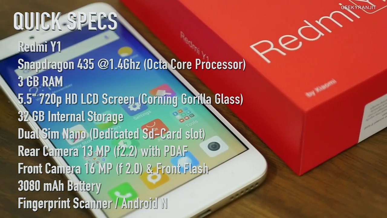 New Xiaomi Redmi Y1 Budget Smartphone Unboxing & Overview