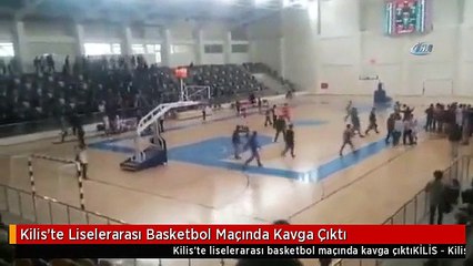 Kilis'te Liselerarası Basketbol Maçında Kavga Çıktı