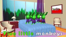 Five Little HULK Avengers Jumping on the Bed | 5 Little Monkeys Kids Song