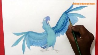 how to draw Blu charer- Rio speed drawing