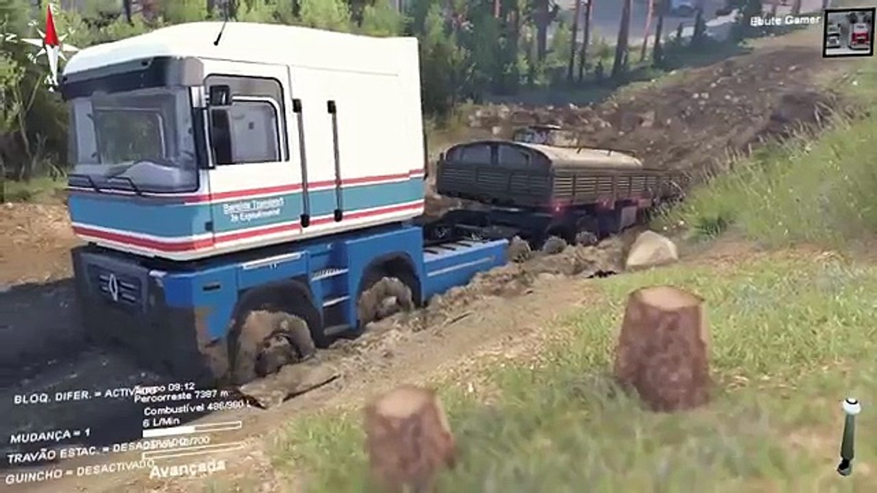 SPIN TIRES new - SOCORRENDO OUTRO CAMINHÃO, TRUCK RENAULT !!!!