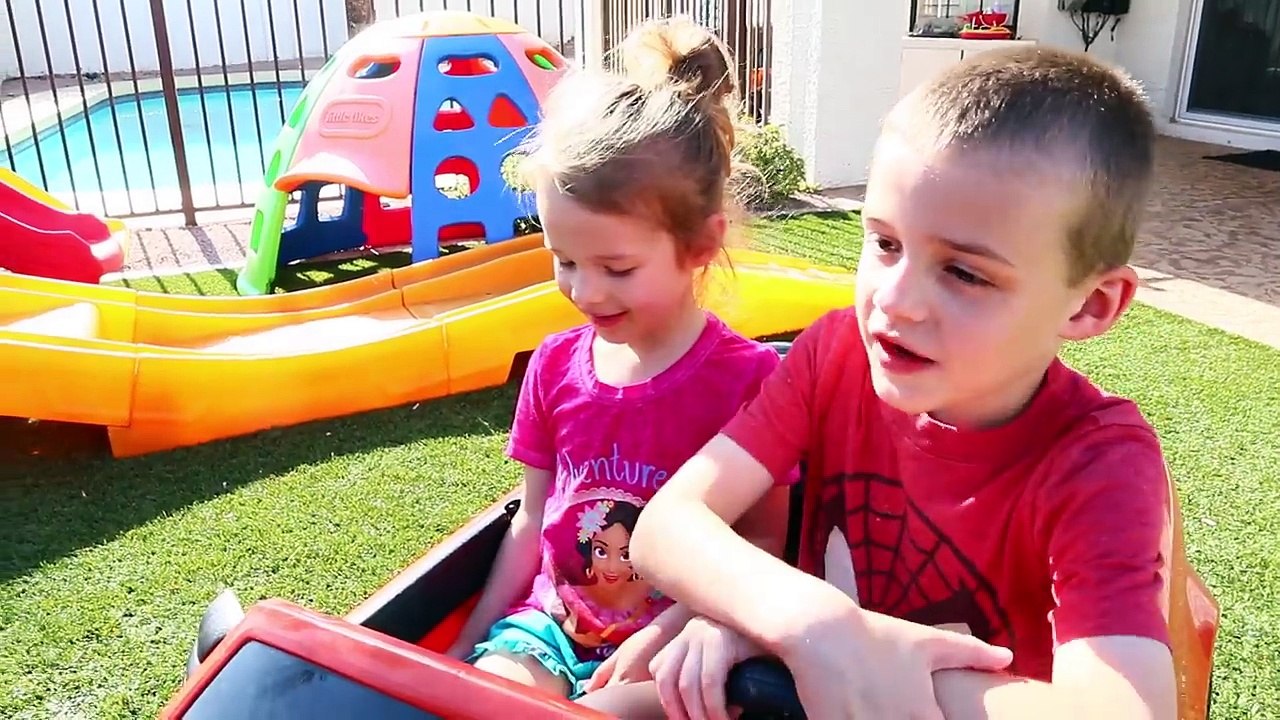 McDonalds DRIVE THRU vs Taco Bell PRANKS Bad Neighbors IRL Kids Power Wheels Cars DisneyCarToys