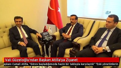 Vali Güzeloğlu'ndan Başkan Atilla'ya Ziyaret
