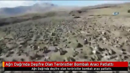 Ağrı Dağı'nda Deşifre Olan Teröristler Bombalı Aracı Patlattı