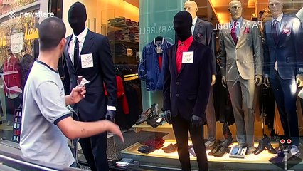 Men dressed as mannequin scare passers-by to death in Beirut