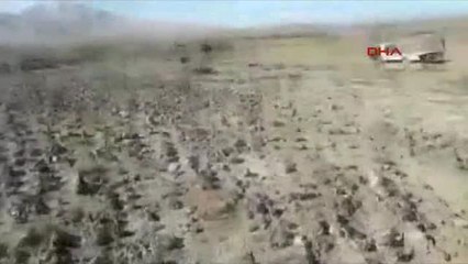 Ağrı Doğubayazıt'ta PKK'lı Teröristler Farkedilince Bombalı Aracı İlçe Dışında Patlattı