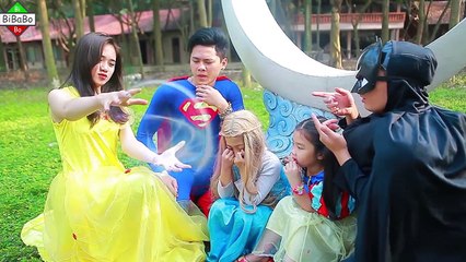 Spiderman is Police Guns Joker thief Candy of Baby Elsa Doctor inject Anna Superhero funny