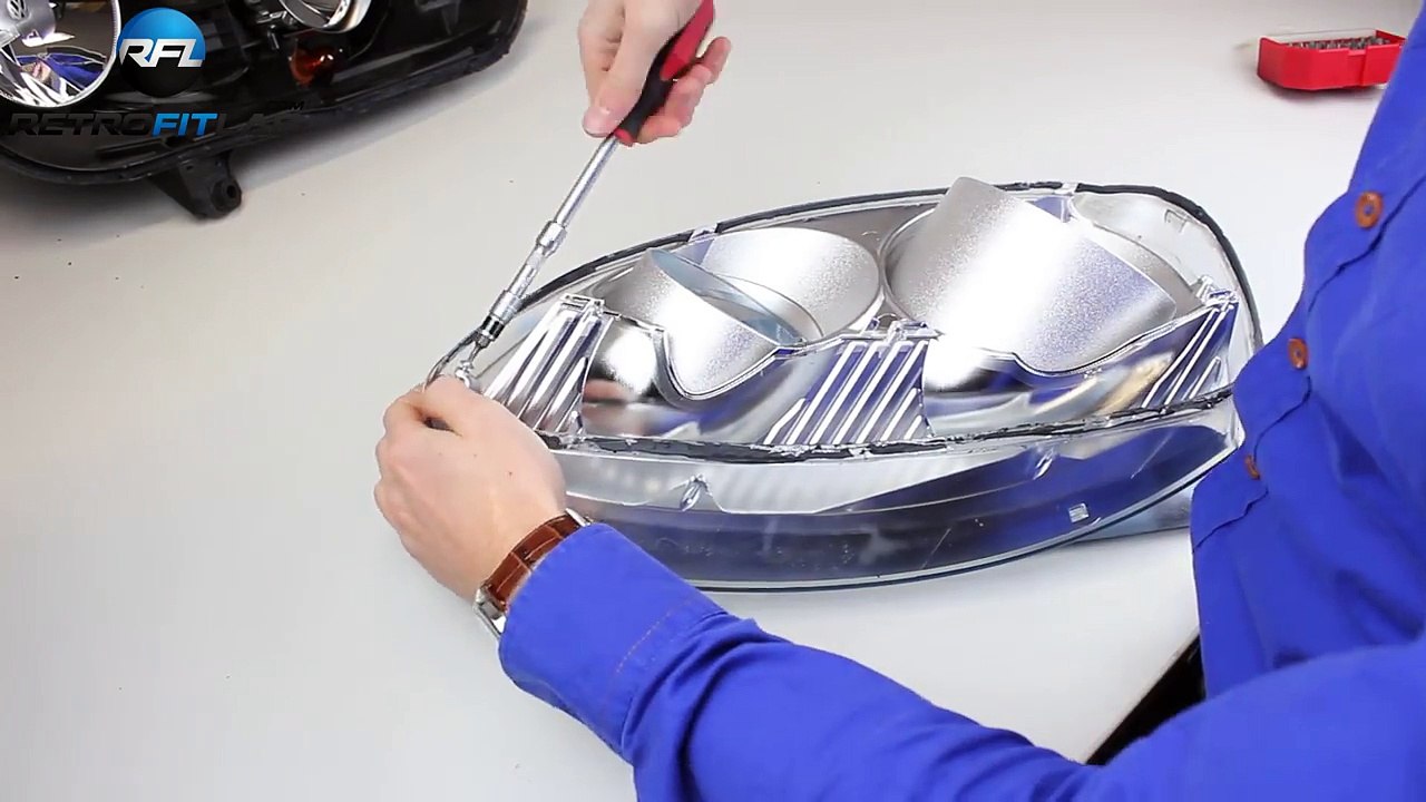 VW Golf MKV, 5, V, Bi xenon projector retrofit installation video