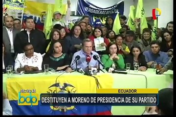 Ecuador: destituyen a Moreno de la presidencia de su partido