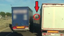 DE MIEDO! La Guardia Civil difunde vídeo de adelantamientos extremos de camiones en Zaragoza