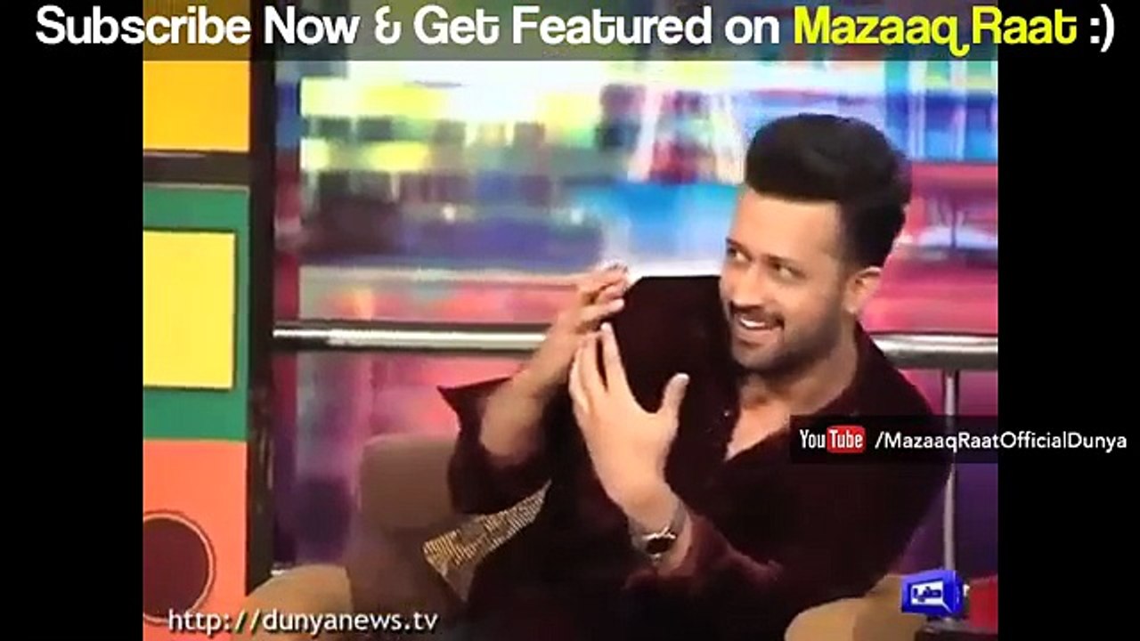 Mian Afzal Nirgoli going crazy as Atif Aslam joins Mazaaq Raat-dailymotion