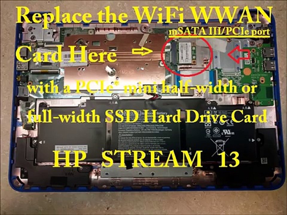How To UPGRADE HP STREAM Hard Drive 11 13 14 11-d 11-p 11-r 13-C 14-Z ...