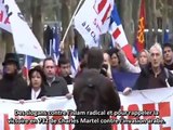 En France, les médias français ignorent une manifestation contre l'islam.