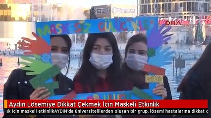 Aydın Lösemiye Dikkat Çekmek İçin Maskeli Etkinlik
