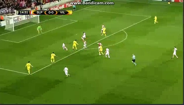 Crlos Bacca Bicycle Goal HD - SK Slavia Praha 0-1 Villarreal 02.11.2017