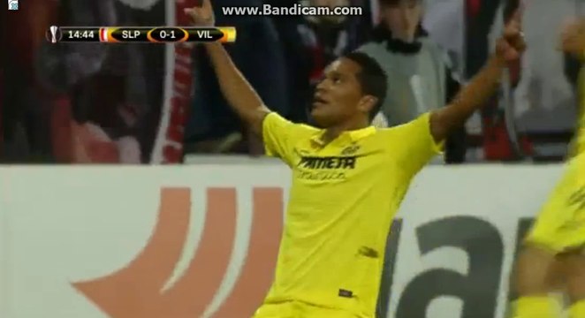 Crlos Bacca Bicycle Goal HD - SK Slavia Praha 0-1 Villarreal 02.11.2017